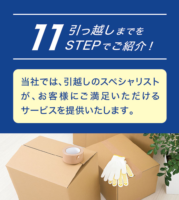 お引越しまでの流れ お引越しまでの流れ